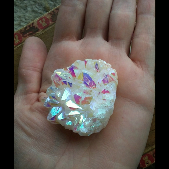 💖💜Aura Quartz Crystal Cluster - S - Picture 11 of 14